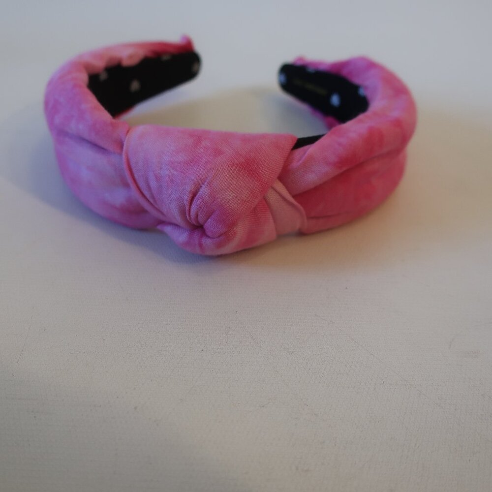 Womens Lele Sadoughi Pink Tie Dye Knot Headband